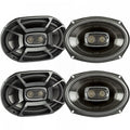 2 Pairs (QTY 4) of Polk DB692 6x9" 450W 3-Way Car Boat Coaxial Sizetereo Audio Marine Sizepeakers