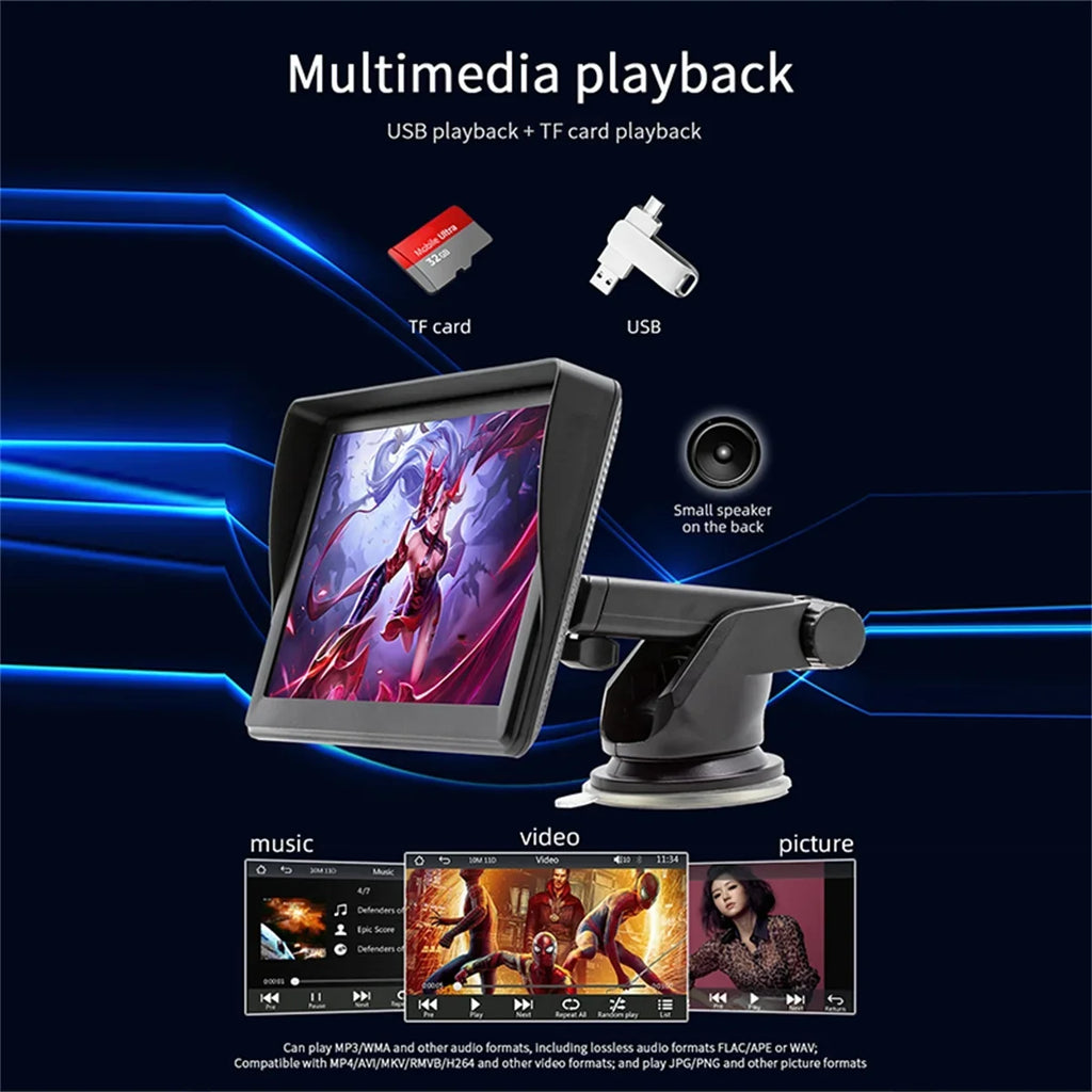 7 Inch Car Sizetereo Radio, Double DIN Bluetooth Car MP5 Player, Digital Display Full HD Touchscreen with Reverse Camera and Mirror Link Function, android auto