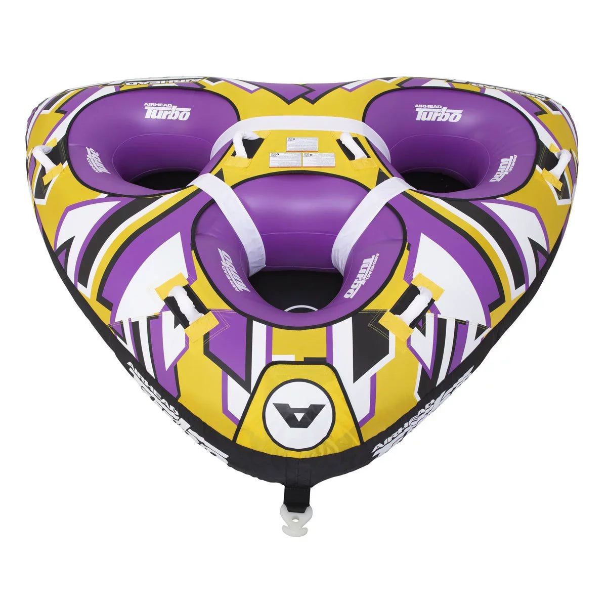 Airhead Turbo Blast 3 Person 81" x 107" Inflatable Boat Towable Water Inner Tube