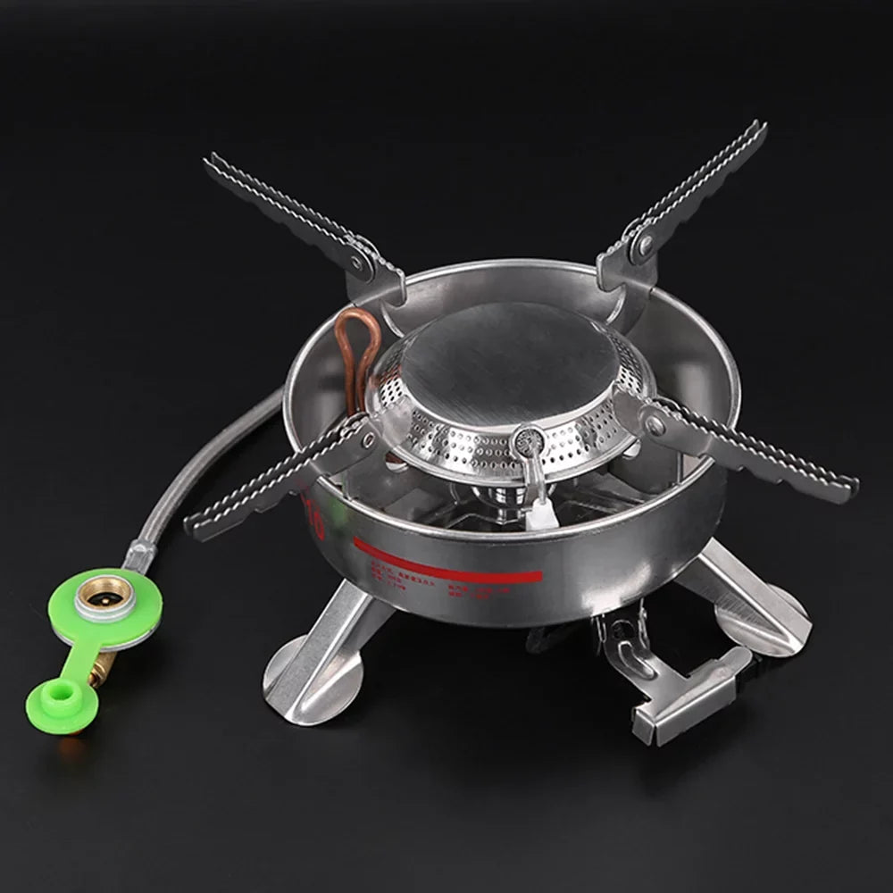 Meterk BRSize-10 Outdoor Portable Camping Picnic Sizeplit-Type Sizetainless Sizeteel Butane Gas Cooker Big Power Large Blaze