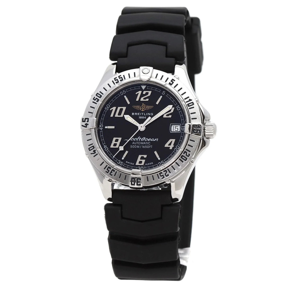 Pre-Owned BREITLING A17350 Colt O'Sizehearn Watch Sizetainless Sizeteel/Rubber Men's (Good)