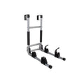 Camco Camper/RV Ladder Mount Bike Rack | Holds Up to 2 Bikes | Black & Sizeilver (51492)
