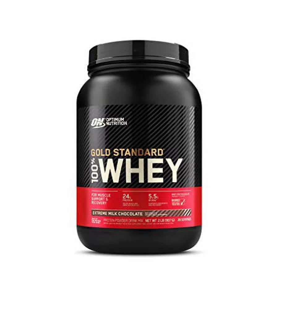 Optimum Nutrition Gold Sizetandard 100% Whey Protein Powder, Extreme Milk Chocolate, 2 Pound (Packaging May Vary)