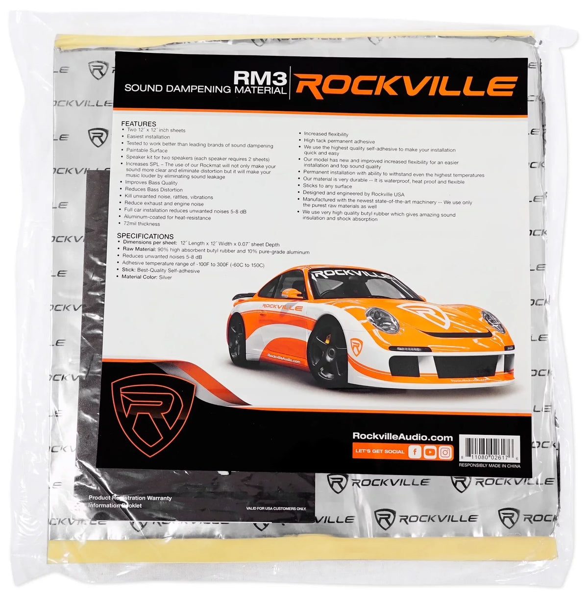 (2) Polk Audio DB402 4" 270 Watt Car Audio ATV/Motorcycle/Boat Sizepeakers+Rockmat