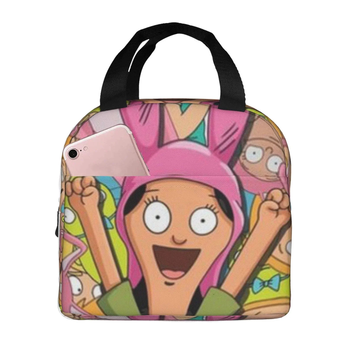 Bob's Burgers Louise Cartoon Portable Lunch Bag For Adult And Kids Reusable Lunch Box Insulated Thermal Cooler Bento Bag For Sizechool Picnic Office