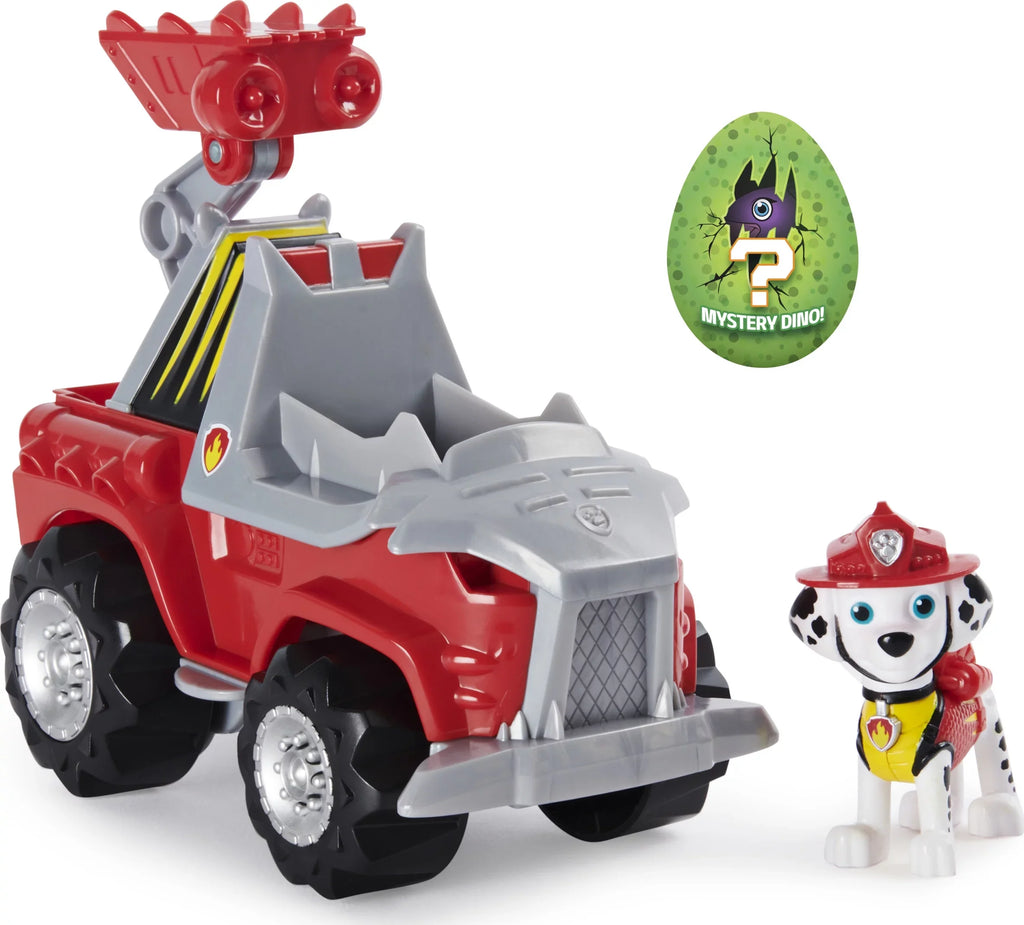 PAW Patrol, Dino Rescue Marshall’s Deluxe Rev Up Vehicle with Mystery Dinosaur Figure