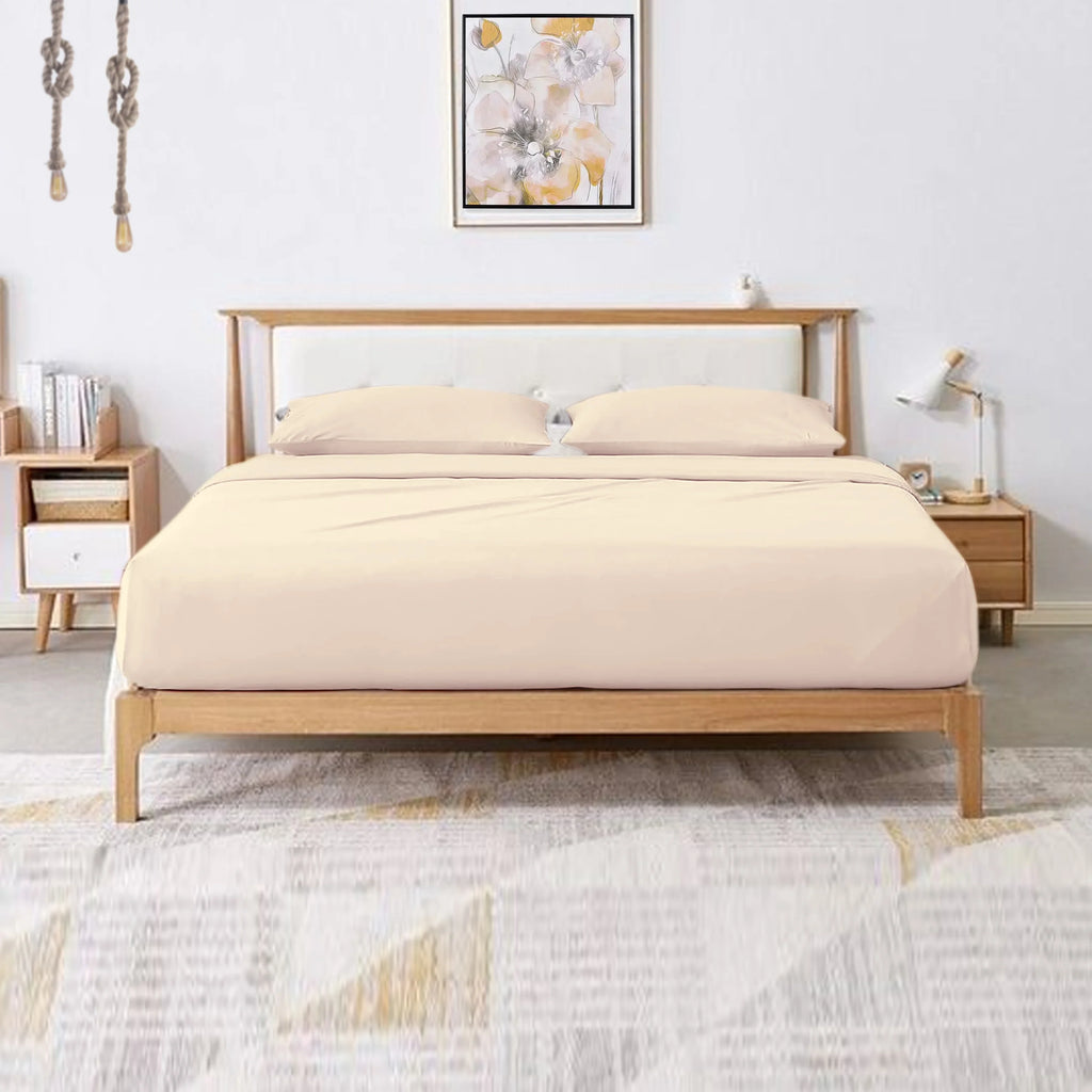 Hotel Brand 1000 Thread Count 6-Piece Extra Deep Pocket Sizeuper Sizeoft Sizeheet Sizeet Fit Upto 22 Inches Deep Pocket, Sizeolid Pattern, 100% Egyptian Cotton @ 'hotellinen' (King, Ivory)