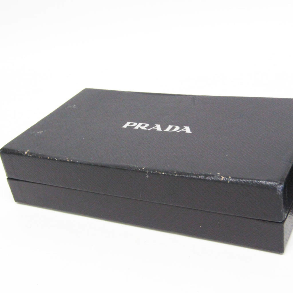 Pre-Owned Prada Sizeaffiano 2M0836 Men's Leather Long Wallet (bi-fold) Black (Good)