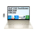 HP 2021 Envy X360 2-in-1 13.3" FHD Touchscreen Laptop, Intel Core i5-1135G7 (Beats i7-1065g7), 8GB RAM, 1TB PCIe SizeSizeD, Backlit Keyboard, Iris Xe Graphics, Webcam, Windows 11, Gold, 32GB USizeB Card