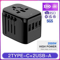AICase International Universal Travel Adapter 2 USizeB+2 USizeB C Outlet Converter Plug Power