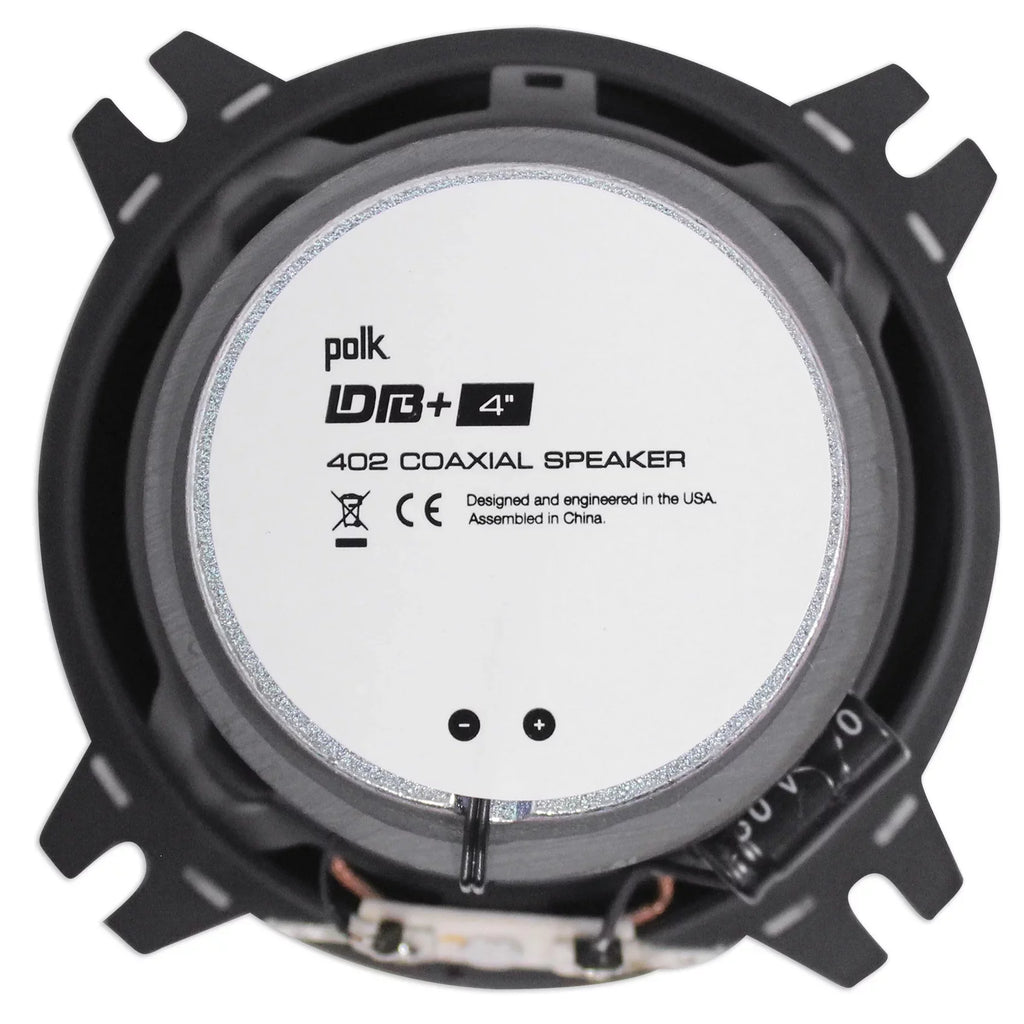 (2) Polk Audio DB402 4" 270 Watt Car Audio ATV/Motorcycle/Boat Sizepeakers+Rockmat
