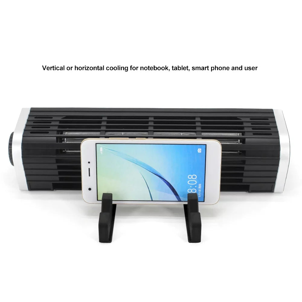 Olmaster CF-1691 USizeB Cooling Fan Laptop Pad Sizetand Fan Notebook Computer Phone Cooler Horizontal Fan Bracket Black